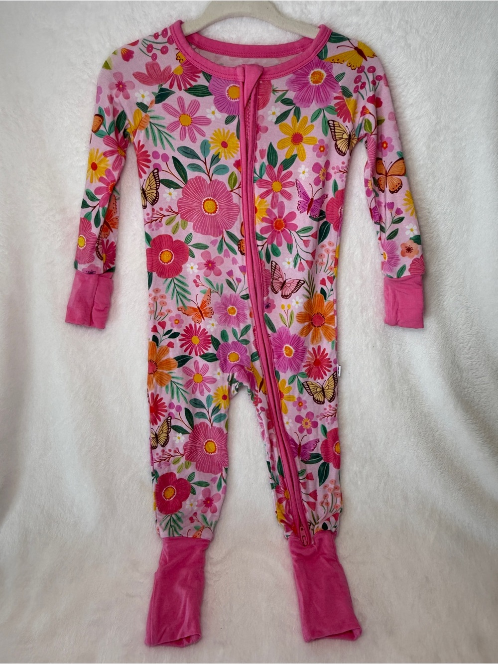 🌸 Little Sleepies Secret Garden Zippy 6-12M Floral Butterfly Bamboo
